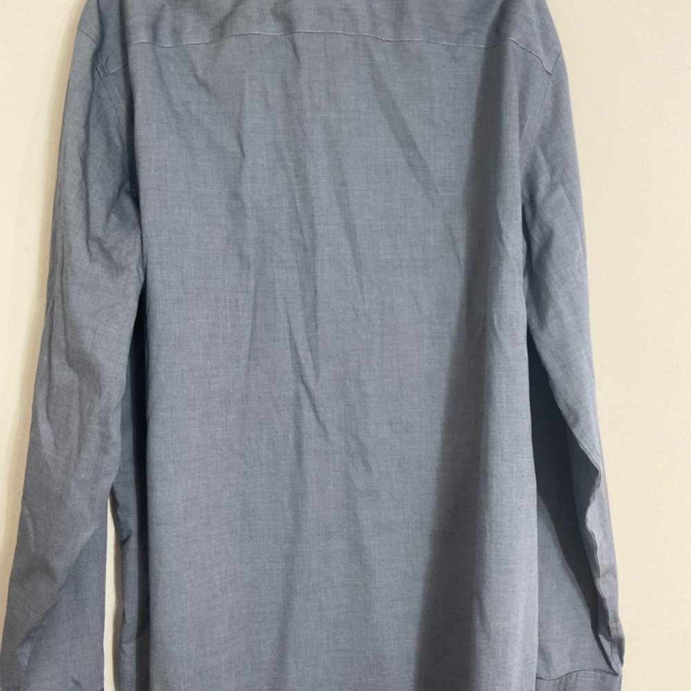 UNTUCKit Shirt Men's Size XXL Navy Blue Button Down Red Trim Long Sleeve Preppy - Picture 3 of 8